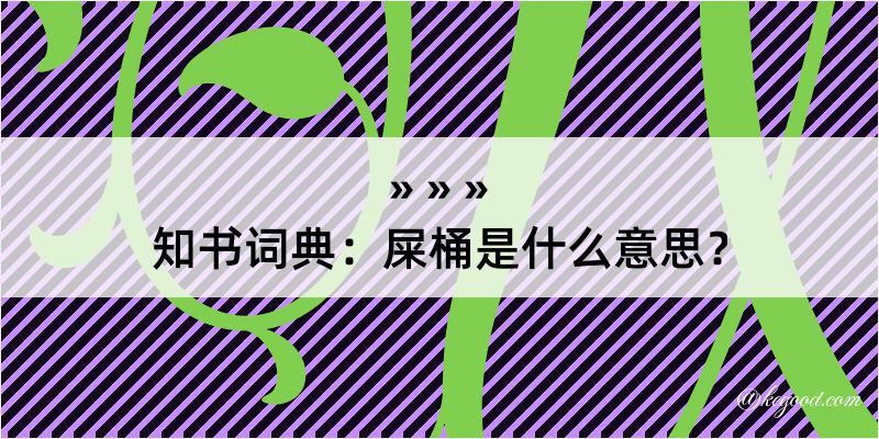 知书词典：屎桶是什么意思？