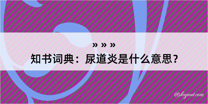 知书词典：尿道炎是什么意思？