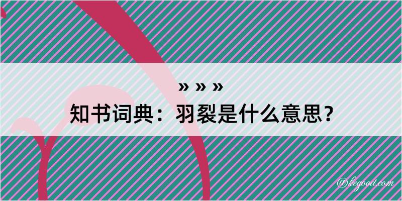 知书词典：羽裂是什么意思？