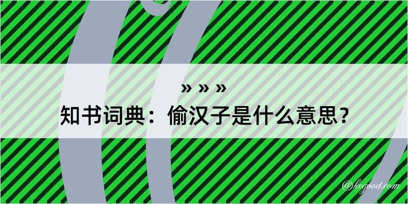 知书词典：偷汉子是什么意思？