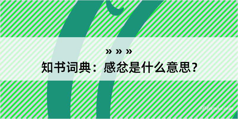 知书词典：感忿是什么意思？