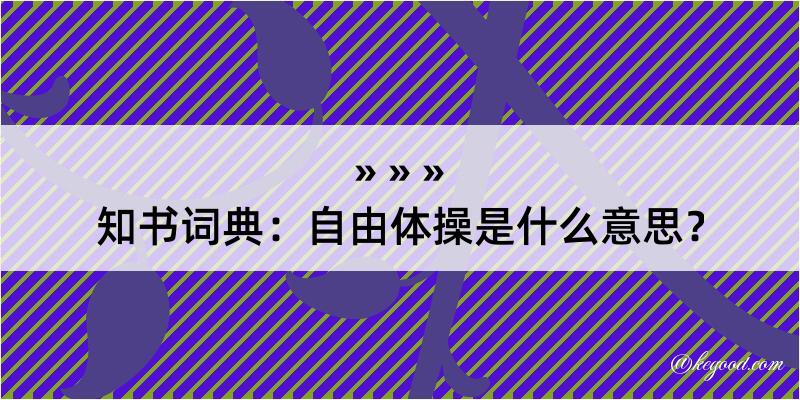 知书词典：自由体操是什么意思？