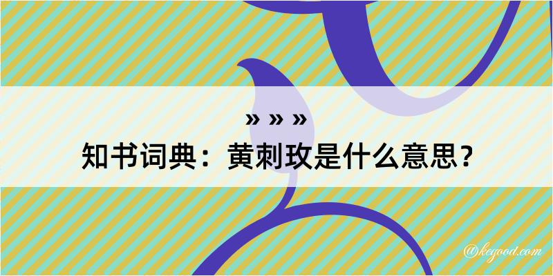 知书词典：黄刺玫是什么意思？