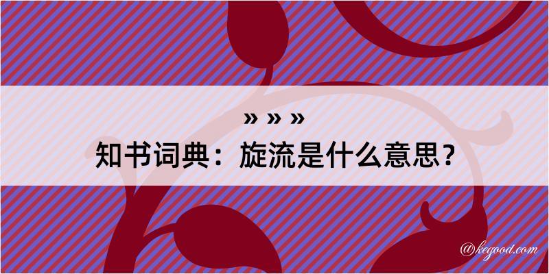 知书词典：旋流是什么意思？