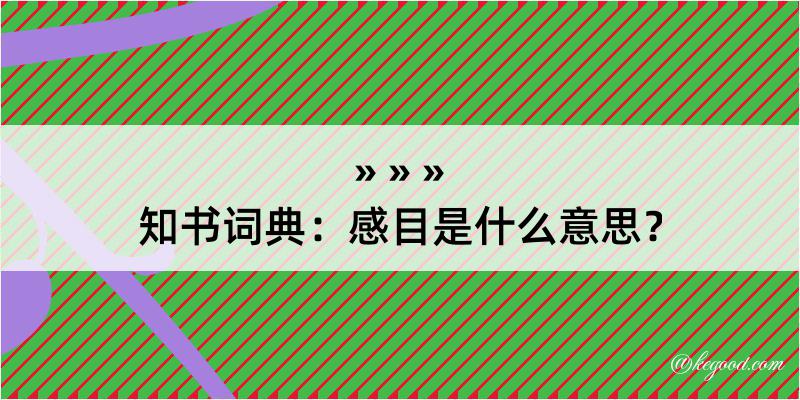 知书词典：感目是什么意思？