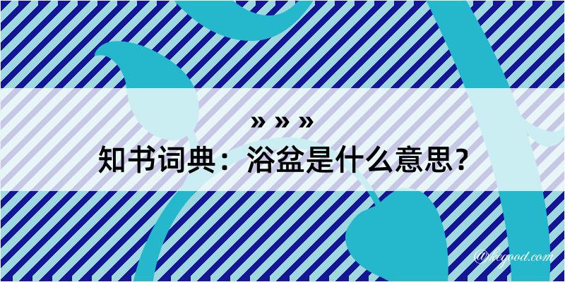 知书词典：浴盆是什么意思？