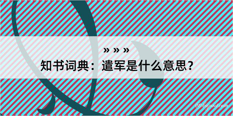 知书词典：遣军是什么意思？