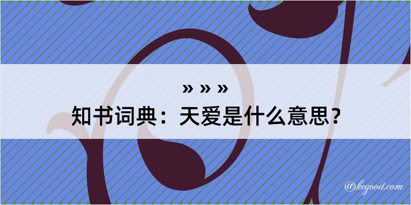 知书词典：天爱是什么意思？