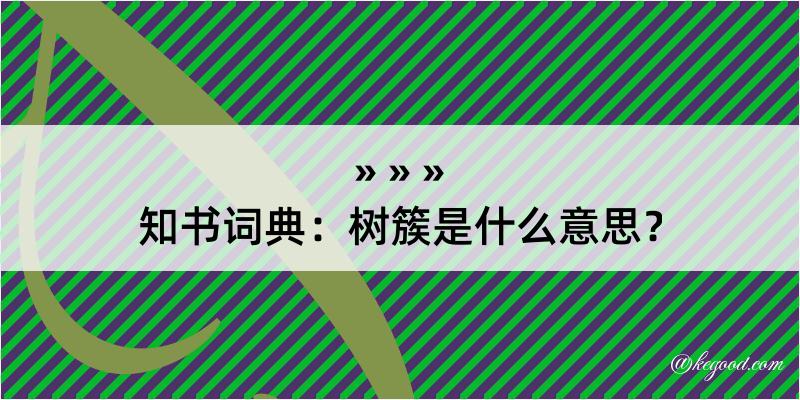 知书词典：树簇是什么意思？