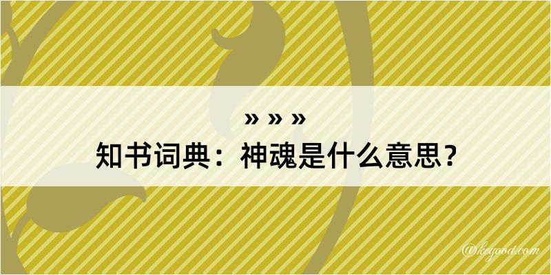 知书词典：神魂是什么意思？