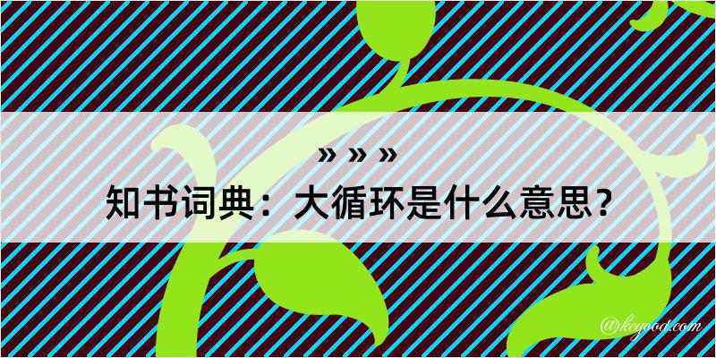 知书词典：大循环是什么意思？