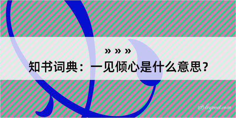 知书词典：一见倾心是什么意思？