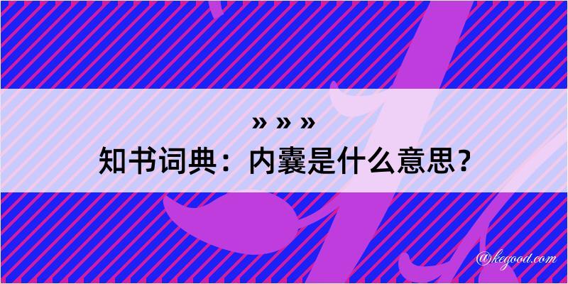 知书词典：内囊是什么意思？