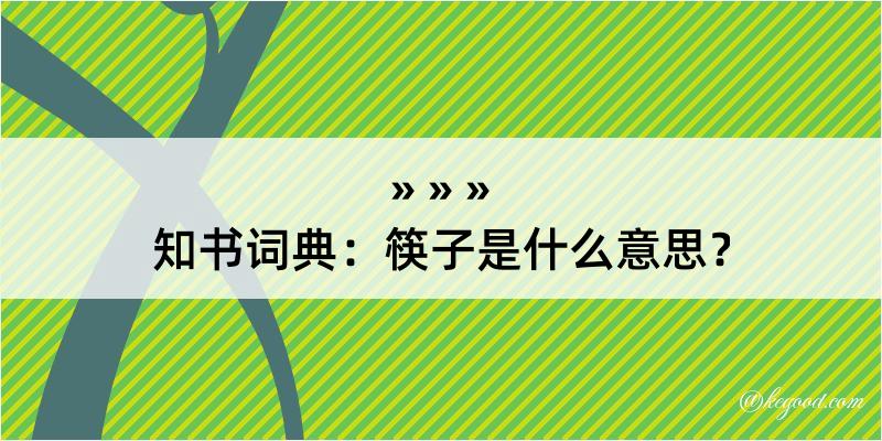 知书词典：筷子是什么意思？