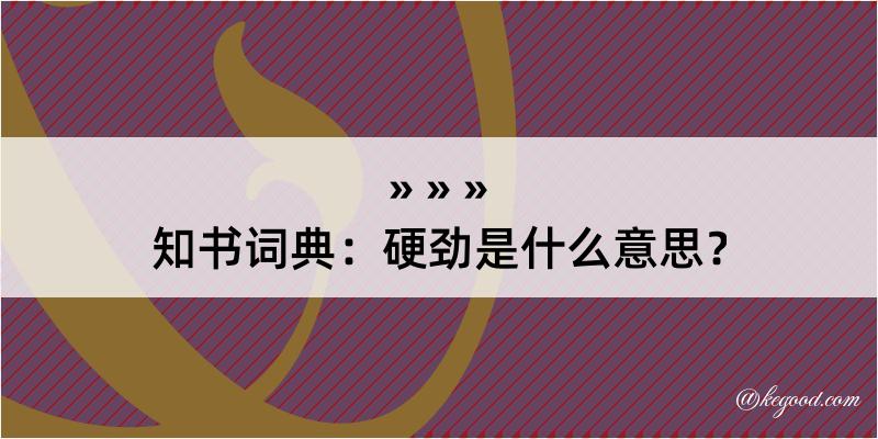 知书词典：硬劲是什么意思？