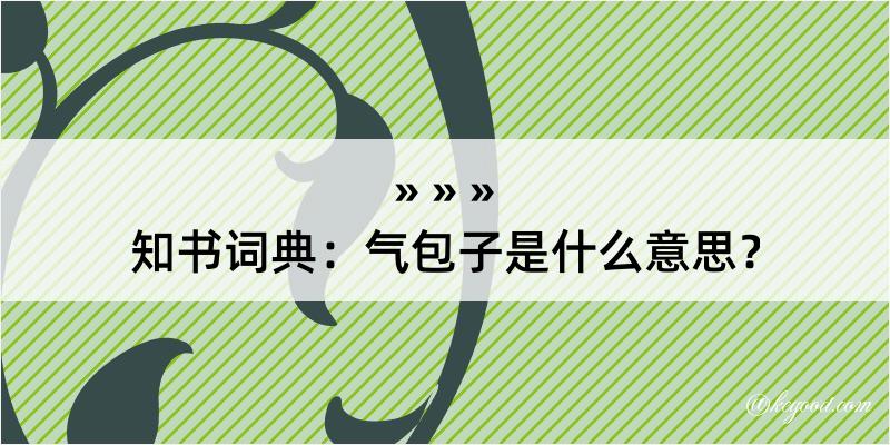 知书词典：气包子是什么意思？