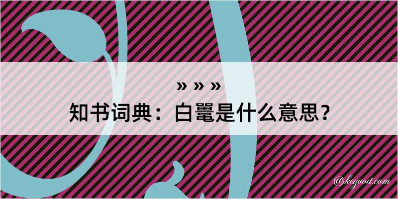 知书词典：白鼍是什么意思？