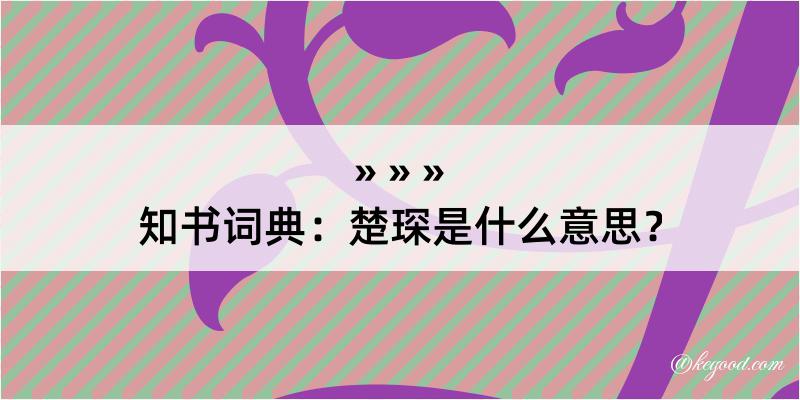 知书词典：楚琛是什么意思？