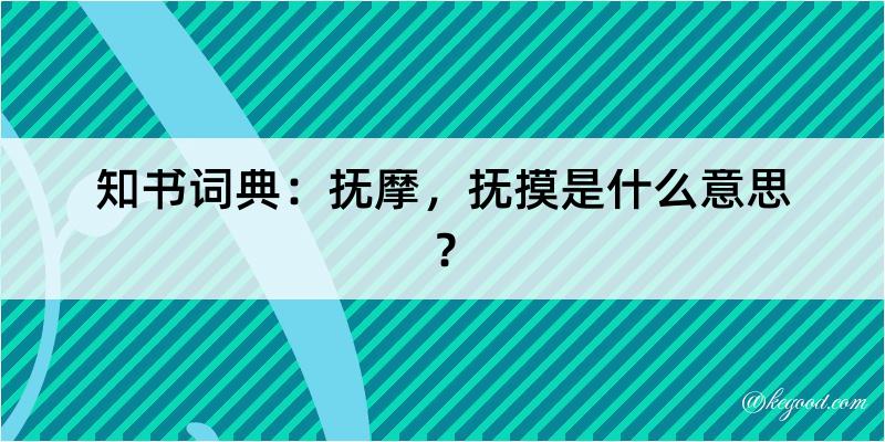 知书词典：抚摩，抚摸是什么意思？