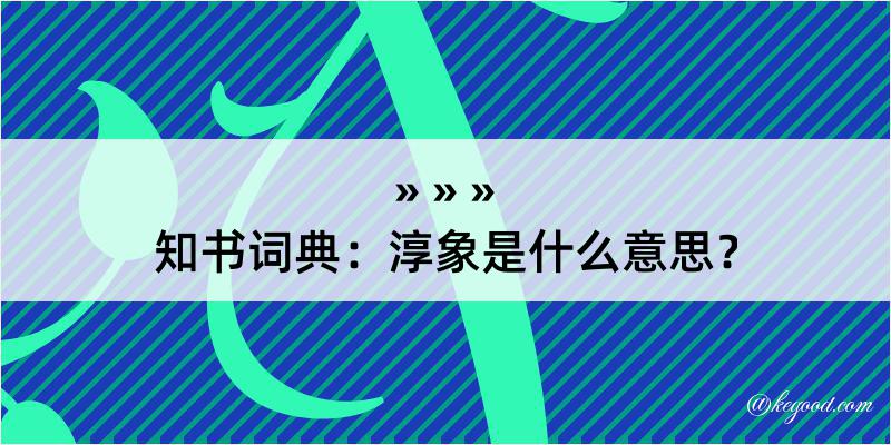 知书词典：淳象是什么意思？