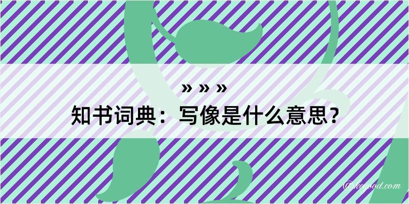 知书词典：写像是什么意思？