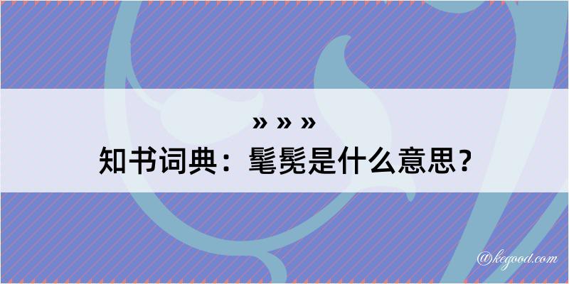 知书词典：髦髧是什么意思？