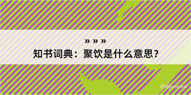 知书词典：聚饮是什么意思？