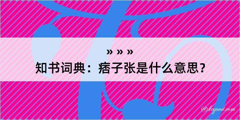 知书词典：痞子张是什么意思？