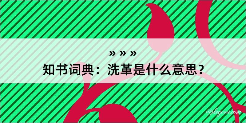 知书词典：洗革是什么意思？