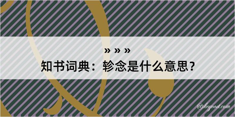 知书词典：轸念是什么意思？