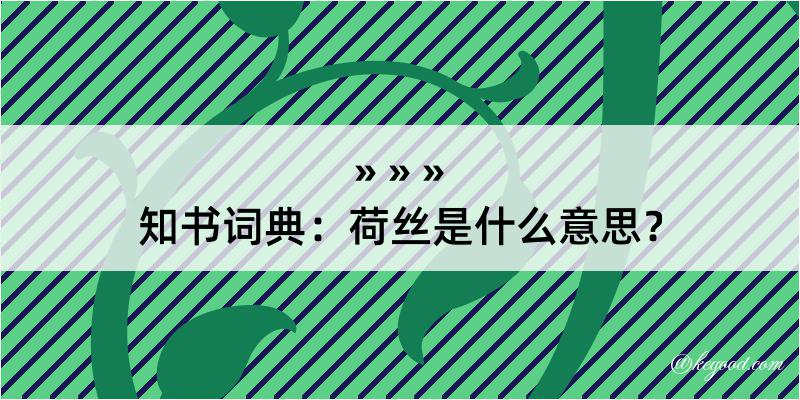 知书词典：荷丝是什么意思？