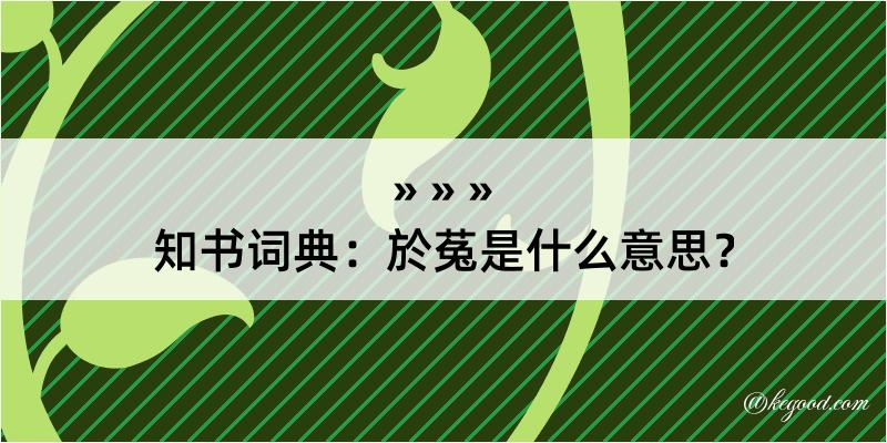 知书词典：於菟是什么意思？