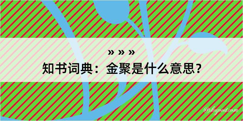 知书词典：金聚是什么意思？