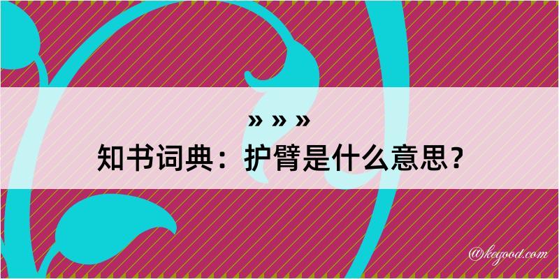 知书词典：护臂是什么意思？