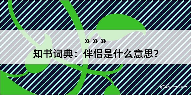 知书词典：伴侣是什么意思？