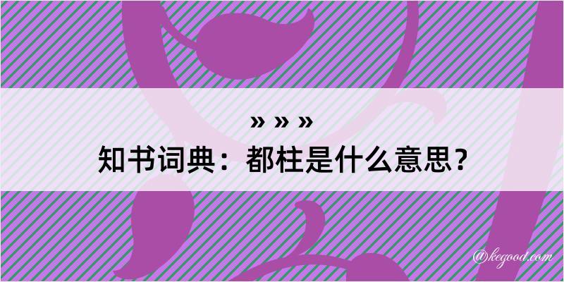 知书词典：都柱是什么意思？