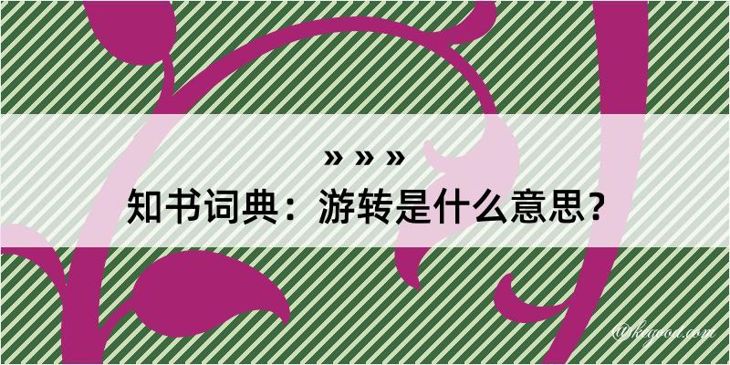 知书词典：游转是什么意思？