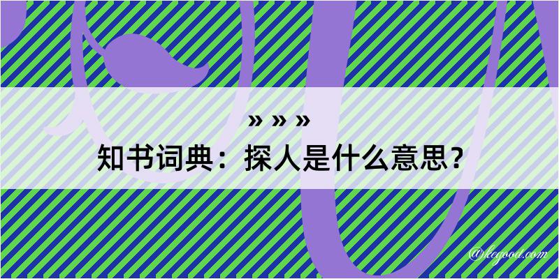 知书词典：探人是什么意思？