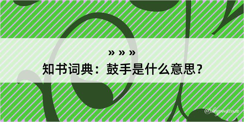 知书词典：鼓手是什么意思？