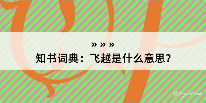 知书词典：飞越是什么意思？