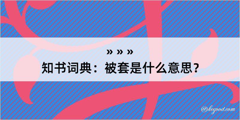 知书词典：被套是什么意思？