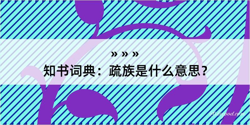 知书词典：疏族是什么意思？