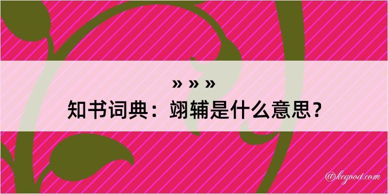 知书词典：翊辅是什么意思？