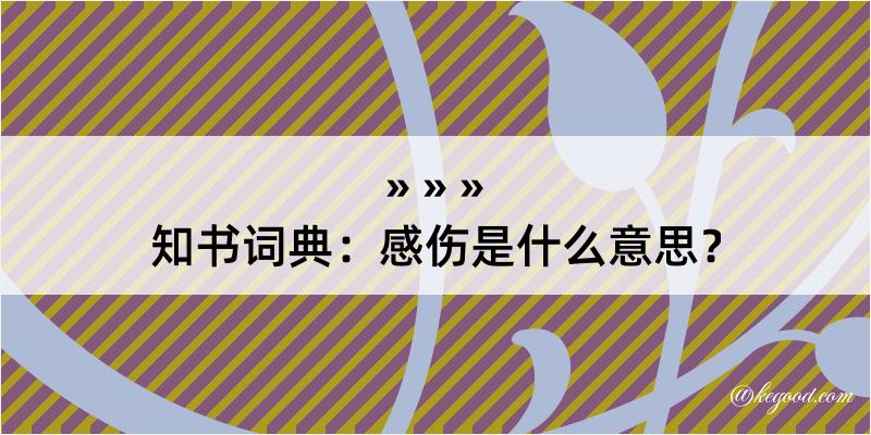 知书词典：感伤是什么意思？