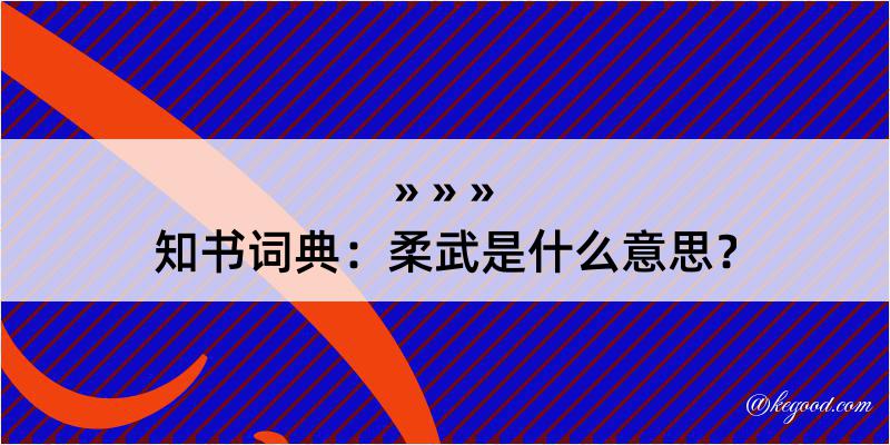 知书词典：柔武是什么意思？