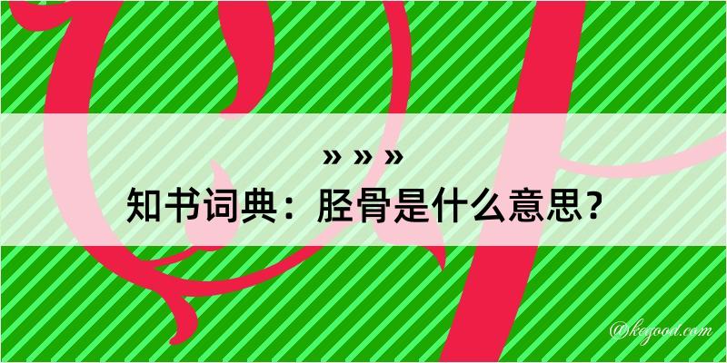 知书词典：胫骨是什么意思？