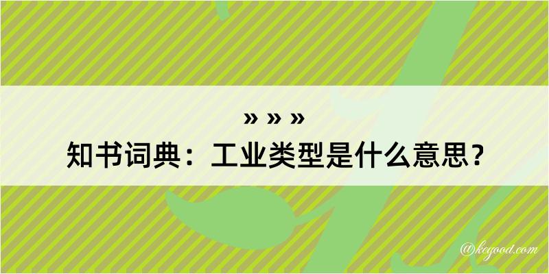 知书词典：工业类型是什么意思？