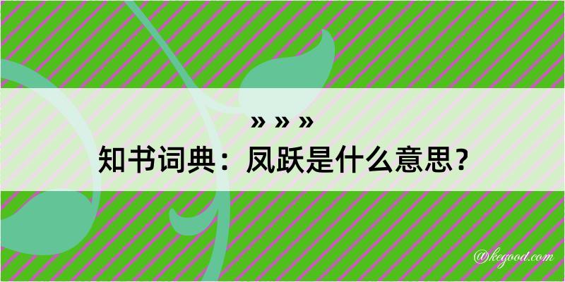 知书词典：凤跃是什么意思？