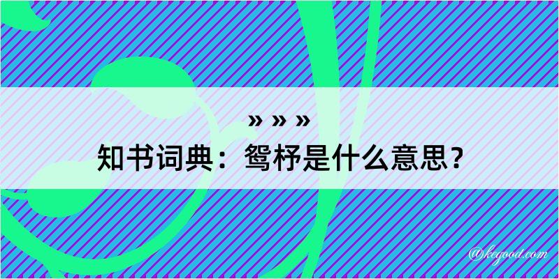 知书词典：鸳杼是什么意思？