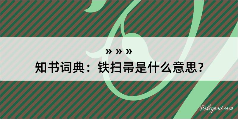 知书词典：铁扫帚是什么意思？